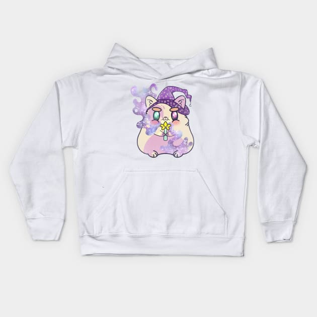 Kawaii Hamster Wizard Vintage Look Kids Hoodie by The Gumball Machine